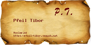 Pfeil Tibor névjegykártya